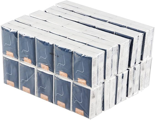 100-Pack 4-Ply Facial Tissues, Bulk Pocket-Size Facial Tissues, White