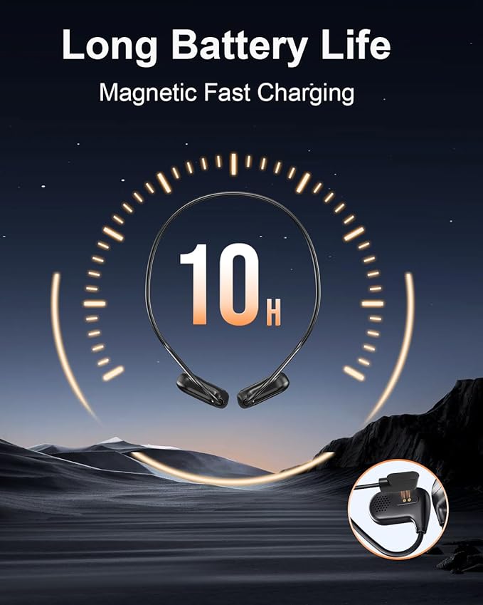 WamGra Open Ear Headphones,Bluetooth 5.3 Wireless Air Conduction Headphones Sport Earbuds,Powerful Sound, IPX5 Waterproof,10H Playtime,Clear Calls,18g Lightweight Earphones for Running & Cycling