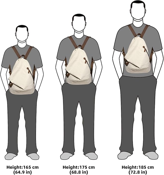 KL928 Canvas Vintage Backpack – Large Casual Daypack Outdoor Travel Rucksack Hiking Backpacks for Men Women