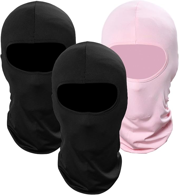 Pukavt 3 Pack Balaclava Face Mask, Ski Mask for Men Women, UV Protection Windproof Scarf for Motorcycle Snowboard Cycling