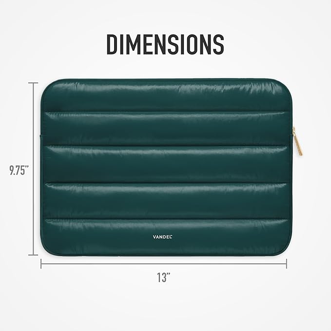 VANDEL - The Original Puffy Laptop Sleeve 13-14 Inch. White Laptop Sleeve for Women. Carrying Case Cover MacBook Pro 14 in, MacBook Air 13 Inch, iPad Pro 12.9, Dell, Asus, HP