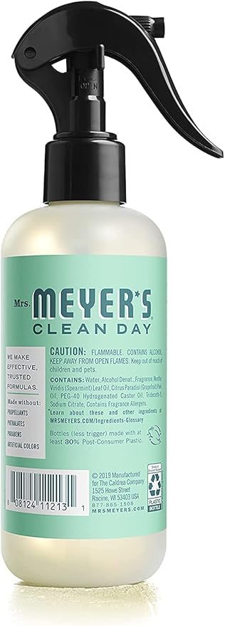 Mrs. MEYER'S Clean Day Room Freshener, Mint, 8 Fl Oz (Pack of 3)