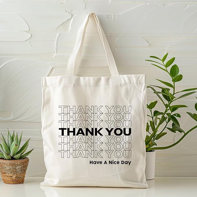 Canvas Tote Bag Aesthetic for Women,Reusable Canvas Cute Shoulder Bag for Grocery, Shopping, Beach & Daily Use