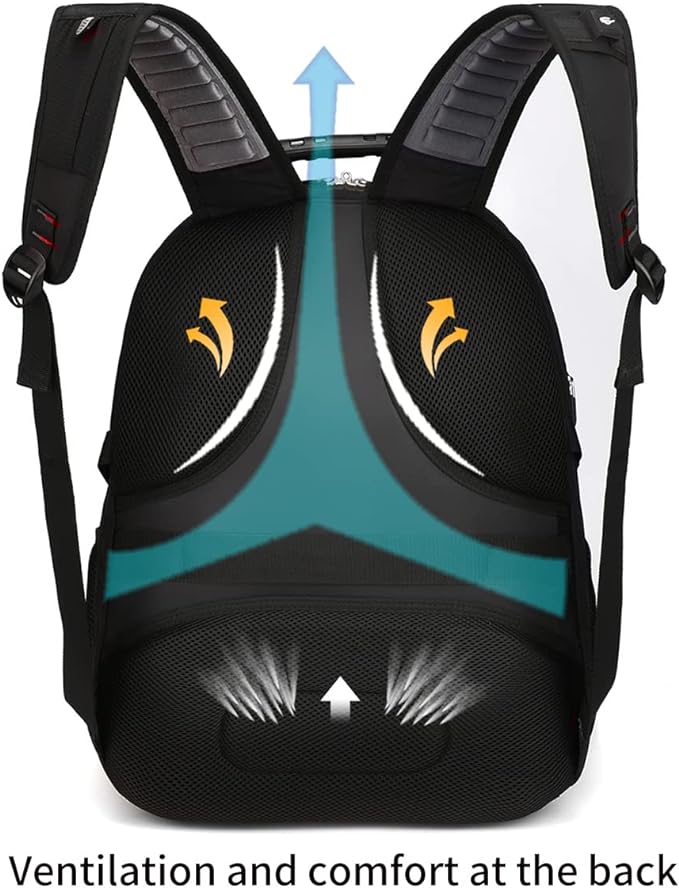 SHRRADOO Extra Large 50L Travel Laptop Backpack with USB Charging Port, College High School Backpack Airline Approved Business Work Bag Fits 17 Inch Computer for Men Women