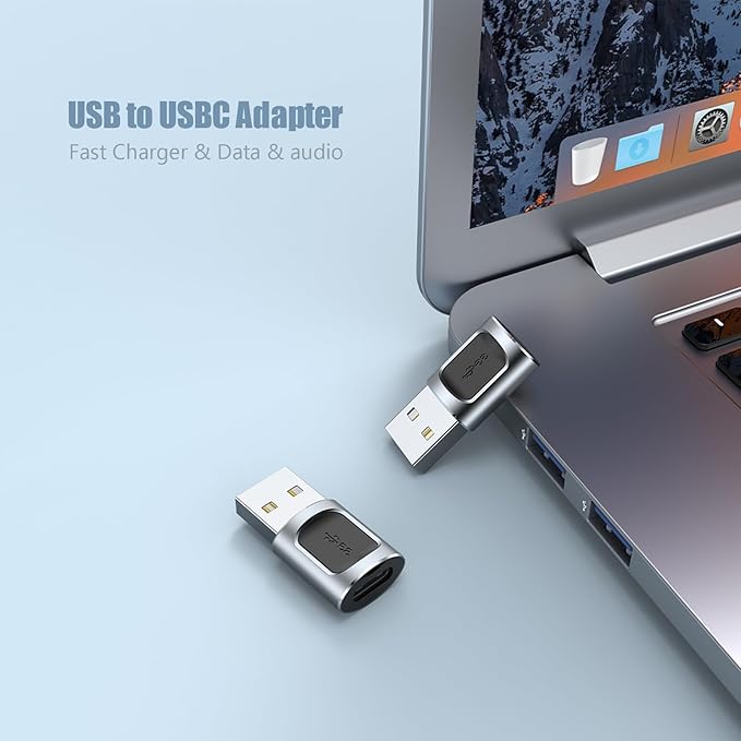 2Pack USB to USBC Adapter,usbc to USB Adapter for iPhone 16/15 Charger,iPhone 16/15/14/13/12 Pro Max Plus,iPad 9/10 Air 5 Mini 6,Car,Samsung S24 S23 S22 Plus Ultra etc.