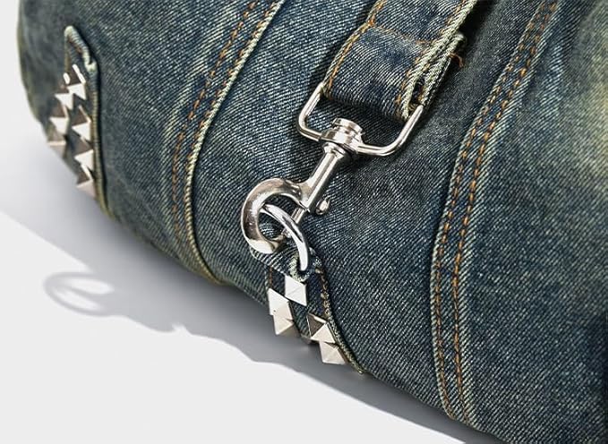 Denim Tote Bag for Women-Shoulder Handbag Perfect for Work Shopping,Hobo Bag