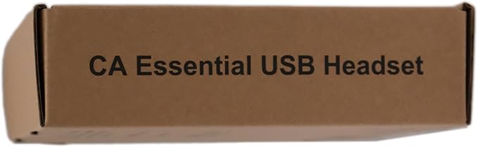 Cyber Acoustics CA Essential USB Headset (HS-2000) – Professional Headset for Calls & Music, All-Day Comfort, Integrated Ear Cup Controls, Optimized for UC Platforms