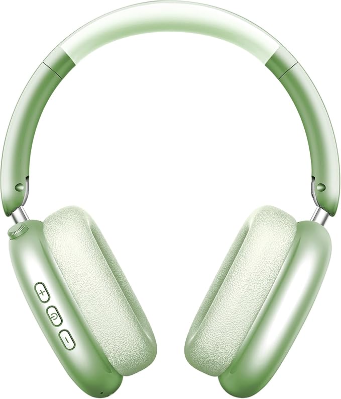 Y01 Wireless Over Ear Headphones, Noise Canceling Bluetooth 5.3 Headphones with Microphones,Hi-Res Audio,48H Playtime,Foldable,Breathable Soft Earpads for iOS/Android/Samsung/PC-Green