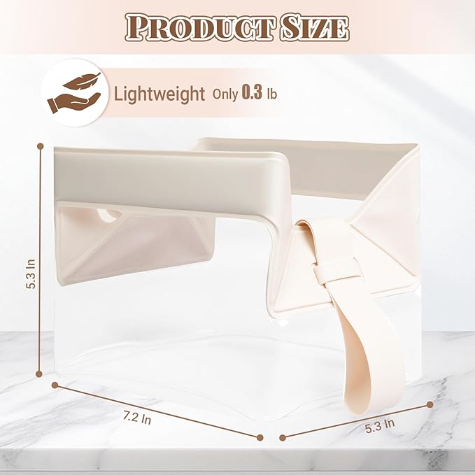 RAWILL 2PC Clear Toiletry Bag with Magnetic Closure, Toiletry Bags for Traveling Women,Small Makeup Pouch for Airplane, Vacation, Camping