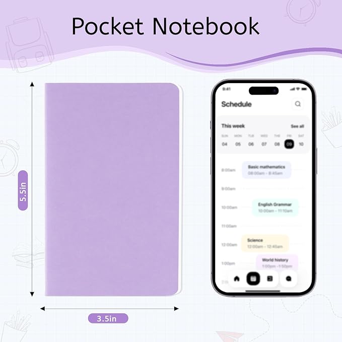 Oucaru 64PCS Mini Notebooks Bulk, 3.5" x 5.5", 8 Pastel Color, 60 Pages Lined Paper Small Pocket Notebook Set, Mini Journal Memo Notepads for Kids, Students, Traveler, School Office Supplies