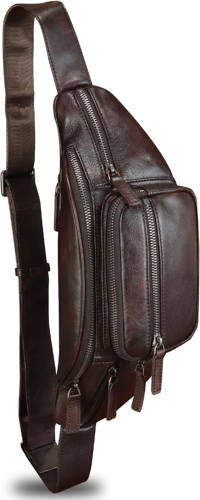 Genuine Leather Fanny Pack for Women and Men Vintage Handmade Leather Waist Bag Sling Bag Backpack Purse Crossbody Bags (Coffee)