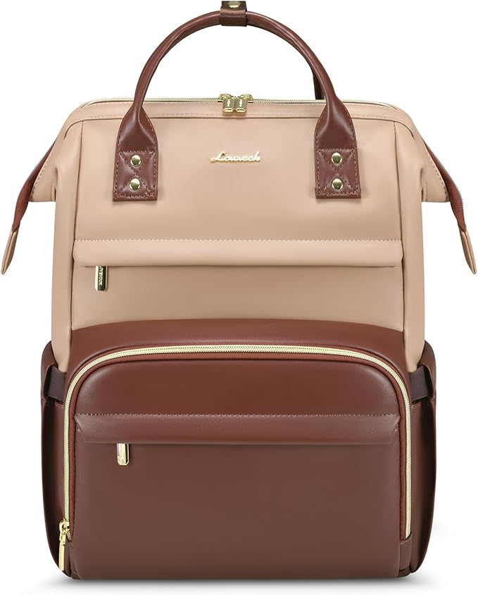LOVEVOOK Leather Laptop Backpack