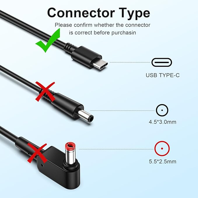 100W USB C Charger Compatible with Lenovo Thinkpad Carbon X1, Thinkbook Yoga and More Series Power Supply Cord