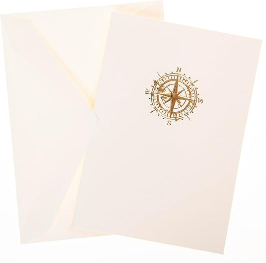 Graphique Box of Cards, Nautica - Includes 10 Cards with Matching Envelopes and Storage Box, Cute Stationery Made of Durable Heavy Cardstock, Cards Measure 3.25" x 4.75", Lpp Nautica (L1541CB)