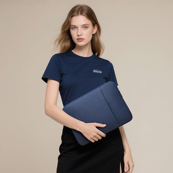 HYZUO 13 Inch Laptop Sleeve Bag Set for MacBook Air 13 M4/M3/M2/M1 2025-2018, MacBook Pro 13 M2/M1 2025-2016, iPad Pro/Air 13, XPS 13, Surface Pro, Notebook Case for 12"-13" Tablet, Navy Blue