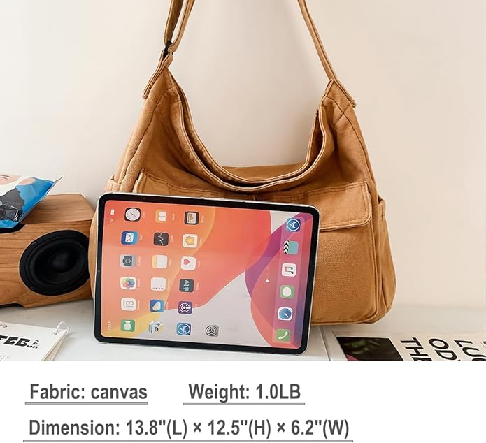 Collsants Messenger Bag Hobo Crossbody Bags for Women Canvas Bag Crossbody Tote Bag Shoulder Bag