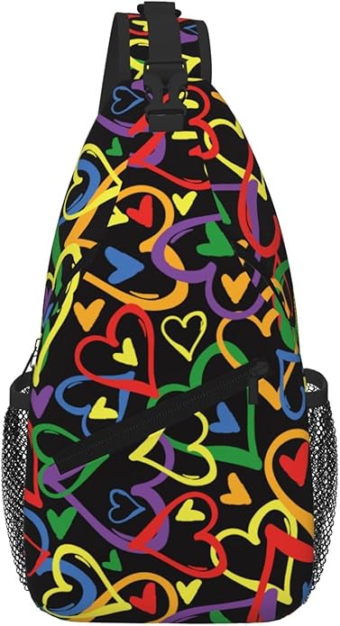 Cross Chest Bag Diagonally for Men Shoulder Bag for Travel Hiking Trendy Sling Bag with Adjustable Shoulder Strap