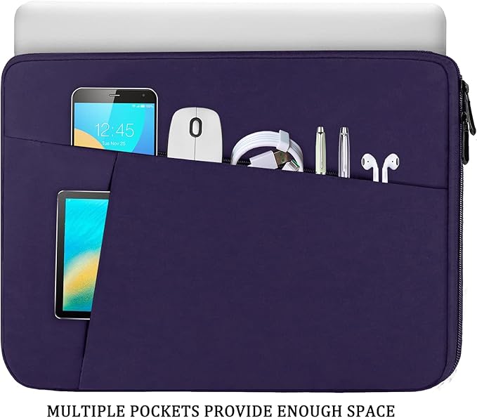 Laptop Case Bag 15.6 inch, Shockproof Protective Computer Carrying Cover with Front Pocket, Briefcase Handbags Laptop Sleeve for 15.6 inch HP, Dell, Acer, Asus, Notebook, Purple