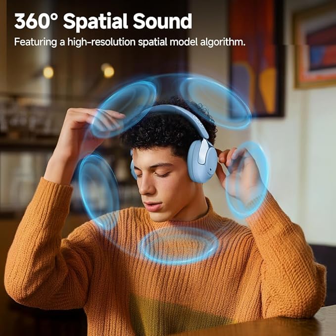 QCY H3 PRO Adaptive ANC Wireless Headphones Over Ear, 50dB Active Noise Cancellation with Multiple Modes, LDAC Hi-Res Wireless Audio, 55H Playtime, Custom EQ via App, Bluetooth 5.4