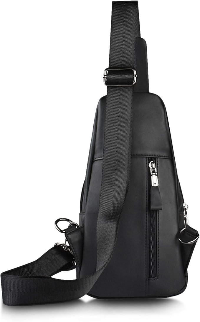 Leather Sling Bag Purse Chest Shoulder Backpack,Concealed Carry Crossbody Bags for Men Wander Plus Anti Theft Bag