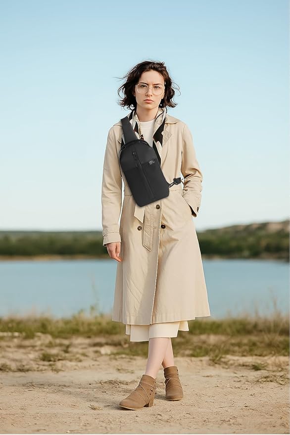 Convertible Small Sling Bag,Waterproof Crossbody Bag for Women Men,Practical Multi-Functional Chest Bag for Outdoor Hiking, Travel,Sports.