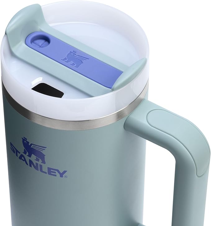 STANLEY Quencher H2.0 Tumbler with Handle and Straw 30 oz | Flowstate 3-Position Lid | Cup Holder Compatible for Travel | Insulated Stainless Steel Cup | BPA-Free | Exclusive Blue Cactus