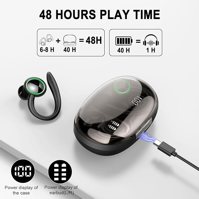 Ai Translation Earbuds Real Time, 164 AI Language Translator Earbuds,3-in-1 Translator Earbud Bluetooth 5.4 with 5 Translation Modes,48H Translatior Headphones for Travel, Business, Learning, Black