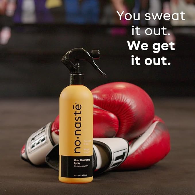 Nonaste Odor Eliminating Spray - 32 Fl Oz (Pack of 2) - Shoe & Yoga Mat Spray, Boxing Glove Deodorizer, Gym Bag Deodorizer, Fabric Odor Eliminator - No Washing Needed