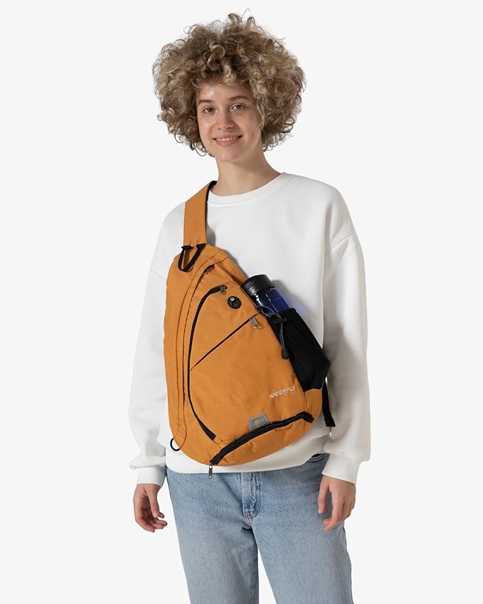 WATERFLY Sling Bag Crossbody Backpack: Over Shoulder Daypack Casual Cross Chest Side Pack