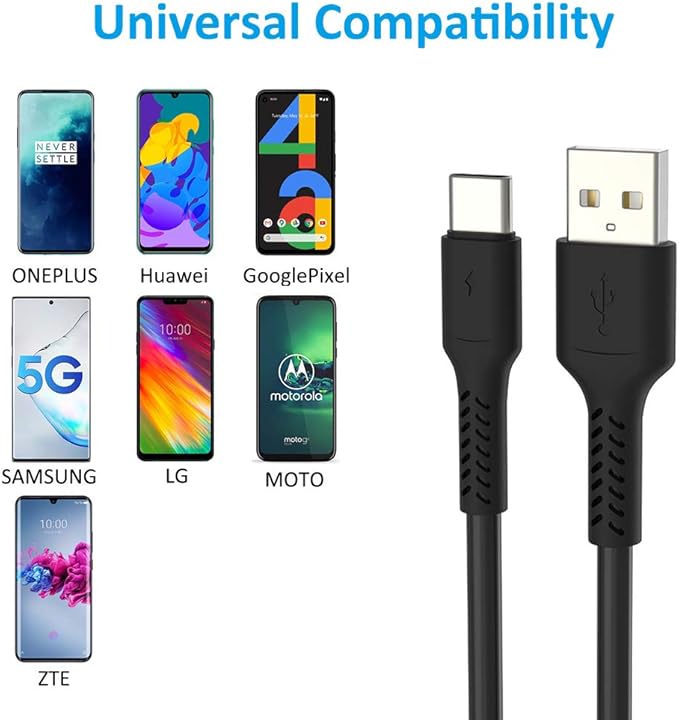 4 Inches USB C Cord Short, 5 Pack Durable USB A to USB Type C Fast Charging Cable for Charging Stations Compatible with Samsung Galaxy Note 10 20 S10 S22 Ultra LG V30 V40