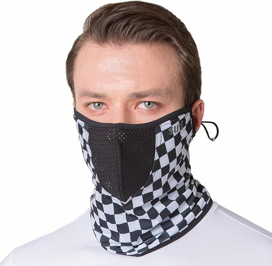KOREA (Type B) UV Sun Protection Balaclava Half Face Mask - For Golf, Hiking, Running, Cycling & Outdoor Sports