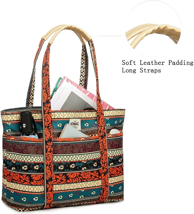 Kinmac Women's Laptop Tote Bag Top Handle Handbag Work Bag for Laptop Computer Up to 15.6 inch