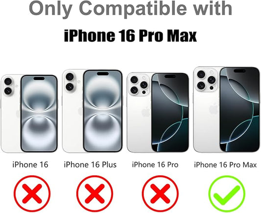 SAKUULO Magnetic for iPhone 16 Pro Max Case Colourful Leopard Print Pattern [Compatible with MagSafe] [with Screen Protector] Wireless Charge Strengthen Protection Cover, Colourful Leopard (6.9")