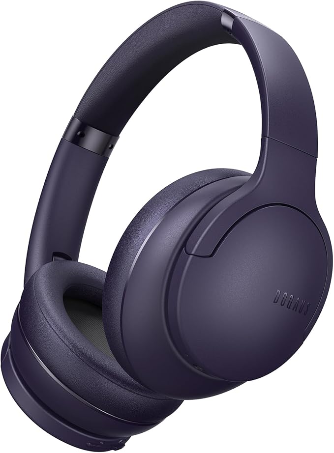 DOQAUS Upgrade Bluetooth Headphones Over Ear, 90H Playtime BT 5.3 Wireless Headphone EQ Modes, Built-in HD Mic, HiFi Stereo Sound, Deep Bass, Memory Foam Cups for Phone/PC&Travel/Gym/Workout