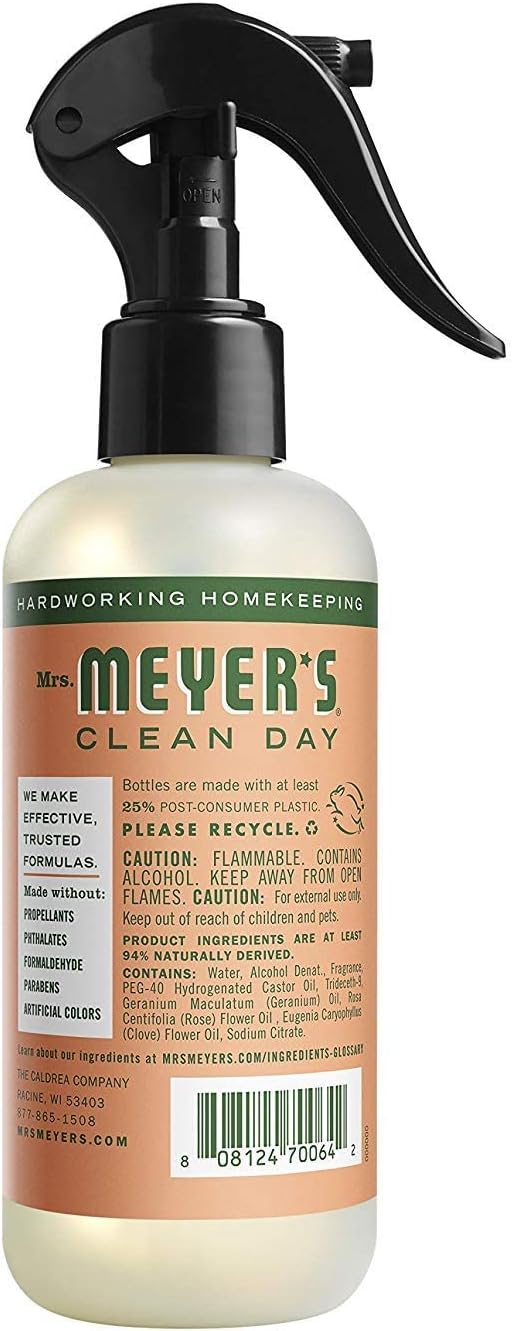Mrs. Meyers Clean Day Room Freshener, Geranium, 8 Fluid Ounce (Pack of 3)