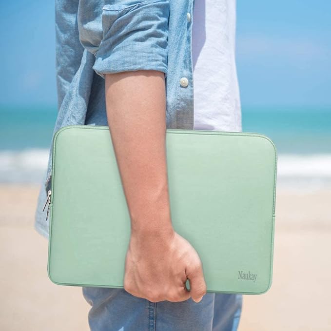 15.6 Inch Laptop Case, Resistant Neoprene Notebook Computer Pocket Case/Tablet Briefcase Carrying Bag Compatible for Asus Fujitsu HP Sony Toshiba - (LightBlue)