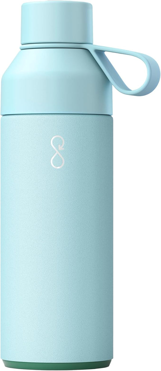 Ocean Bottle Big 34 oz | Stainless Steel Water Bottle | Reusable & Sustainable | Keeps Drinks Cold & Hot | Eco Friendly Gift (Sky Blue)