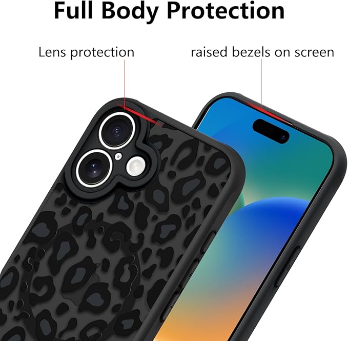 KANGHAR Case for iPhone 16 Plus Phone Case [Compatible with Magsafe] Leopard Printed Pattern Cute Cheetah Protective Magnetic Case for Girls Women Men 6.7"