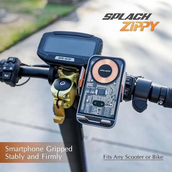 SPLACH Zippy Wireless Charging Phone Holder, Auto-Sensor, All-Scenario Mounts, for iPhone/Samsung/Google, Fits 4.7"–6.8" Phones (Pack: Duo for All-Scenario (2 Silver))