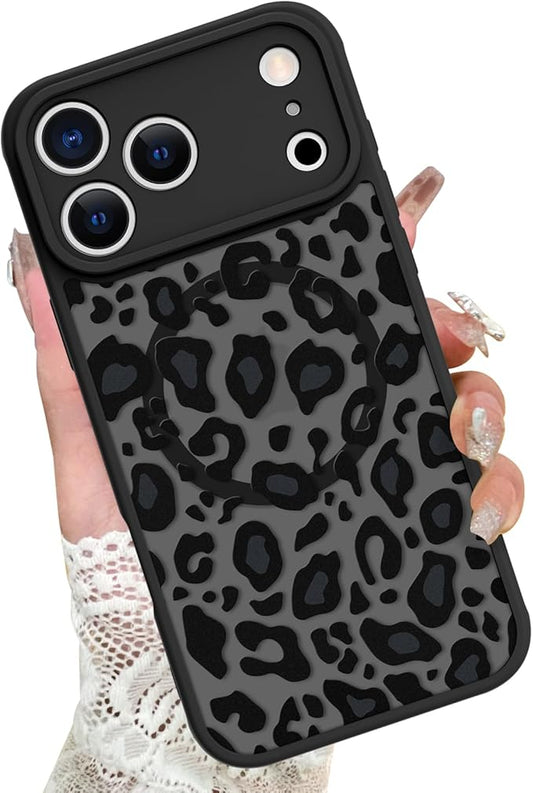 KANGHAR Case Compatible with iPhone 17 Pro Leopard Printed Pattern [Compatible with Magsafe] Cute Cheetah Protective Magnetic Case for Girls Women Men 6.3"