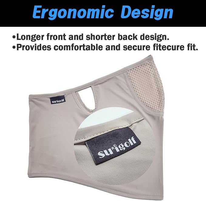 KOREA (Type E) UV Sun Protection Balaclava Half Face Mask - For Golf, Hiking, Running, Cycling & Outdoor Sports