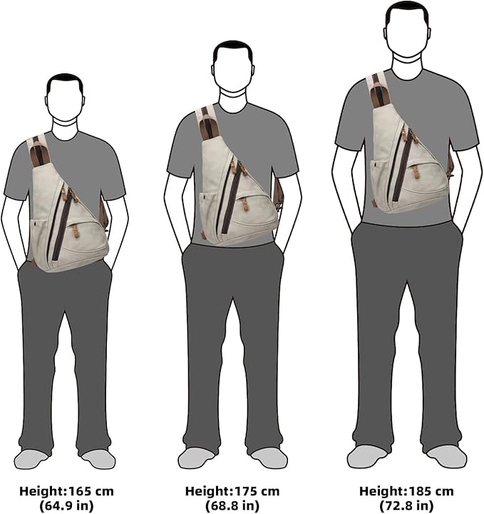 KL928 PU Leather Sling Bag - Small Crossbody Backpack Shoulder Casual Daypack Rucksack for Men Women