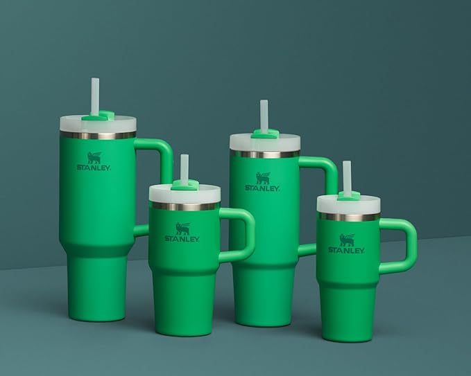 Stanley Quencher H2.0 Tumbler with Handle and Straw 14 oz | Flowstate 3-Position Lid | Cup Holder Compatible for Travel | Insulated Stainless Steel Cup | BPA-Free | Meadow