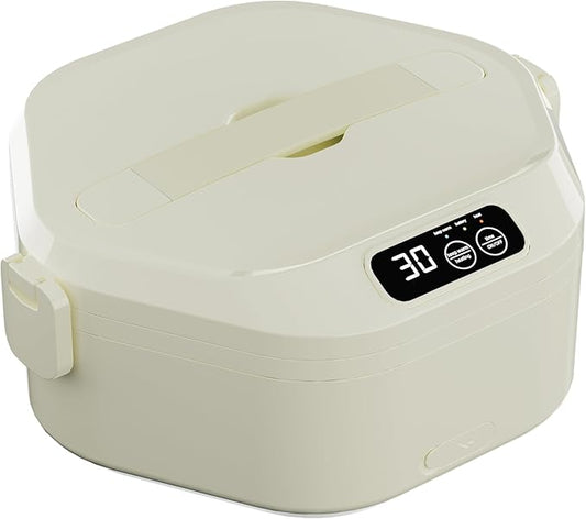 Cordless Electric Lunch Box for Adults,1L Extra-Large Capacity Lunch Box with Insulated Bag,16000mAh Rechargeable Self-Heating Food Warmer with Smart Timer Function for Travel,Camping,Officing