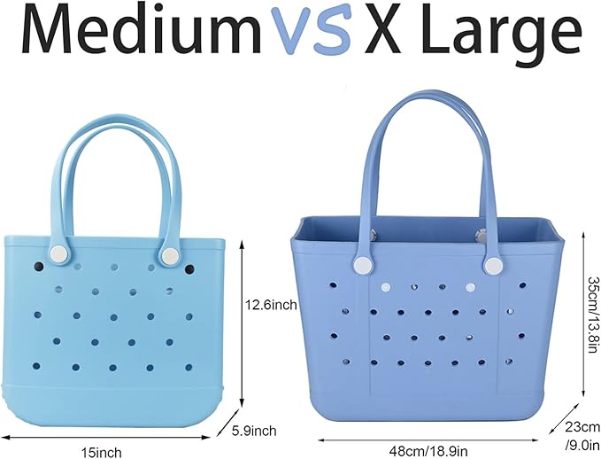 X Large Beach Bag, Oversized Rubber Beach Bag, Washable Open Tote Bag Durable Tote Travel Bags