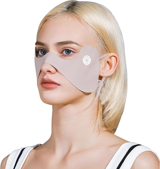 UPF50+ Half Mask,Face Shield,Sun Screen Protector for Face with Adjustable Ear Straps, Golf Visors for Women Golfers