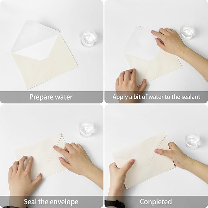 YINUOYOUJIA 50 PCS Pearl Ivory Envelopes A7,5 x 7 Ivory Shimmer Envelopes for Invitation,Perfect for Wedding Invitation Cards,Birthday RSVP Invite,5.25 x 7.25 inches