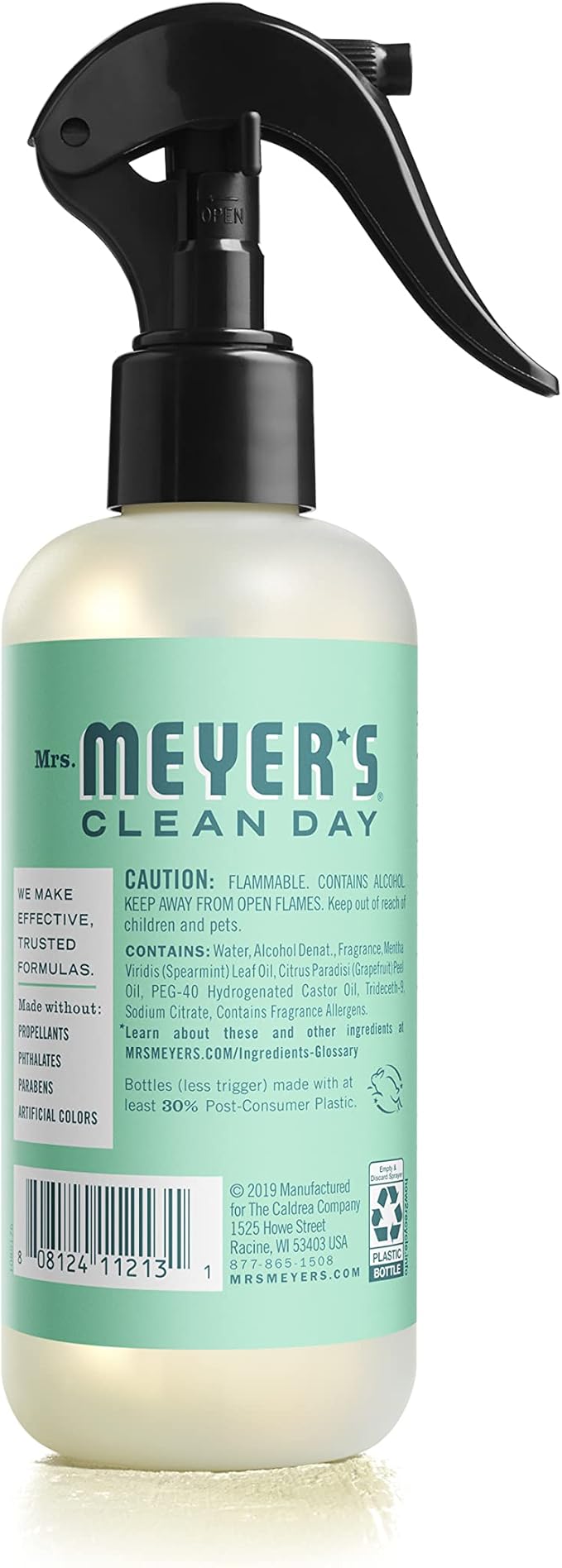 MRS. MEYER'S CLEAN DAY Room and Air Freshener Spray, Non-Aerosol Spray Bottle Infused with Essential Oils, Limited Edition Mint, 8 fl. oz - Pack of 3