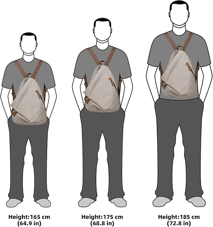 KL928 Canvas Vintage Backpack – Large Casual Daypack Outdoor Travel Rucksack Hiking Backpacks for Men Women