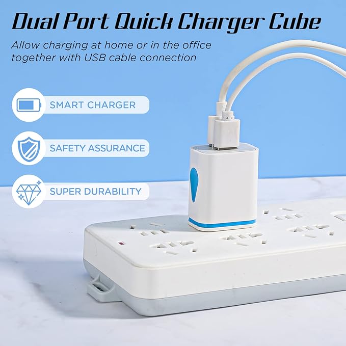 Xuhal 12 Pcs USB Charger Block Bulk Charger Adapter Cube 2.1a Fast USB Plugs for Wall Outlet Travel Adapter Most Smartphones and Tablets, Colorful